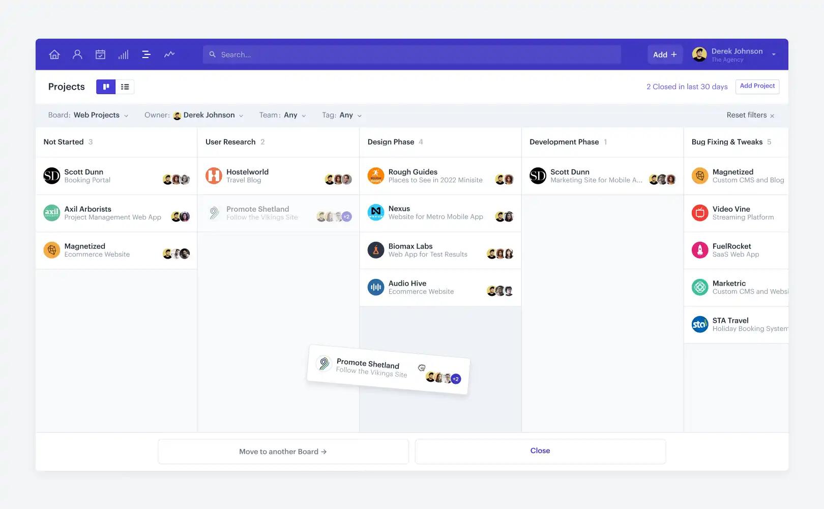 Capsule CRM dashboard