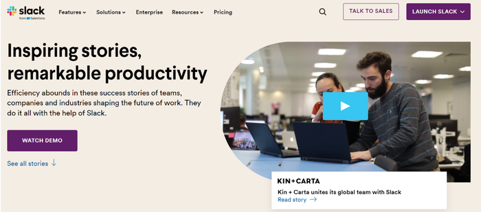 Slack’s customer stories