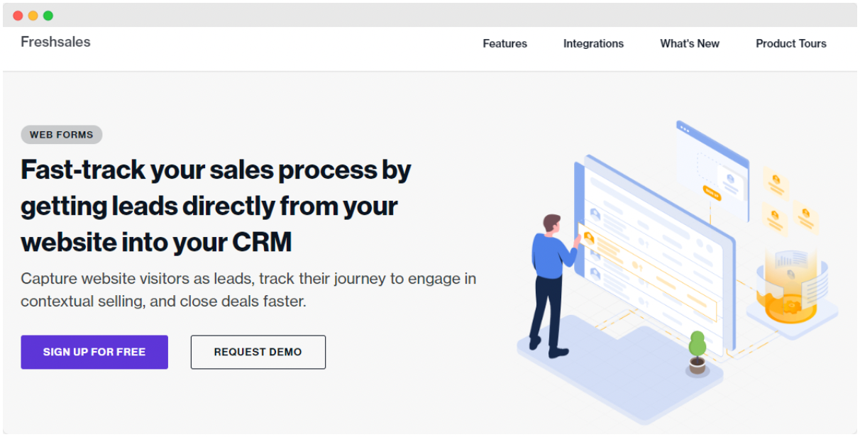 Freshsales homepage