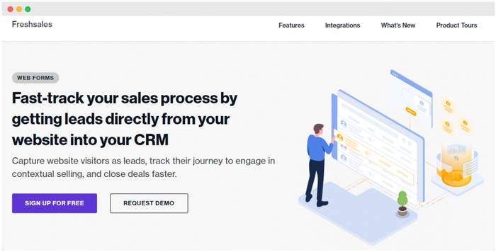 Freshsales homepage