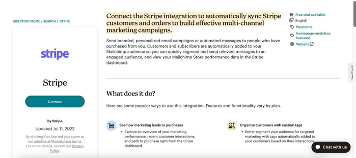 Stripe integrations