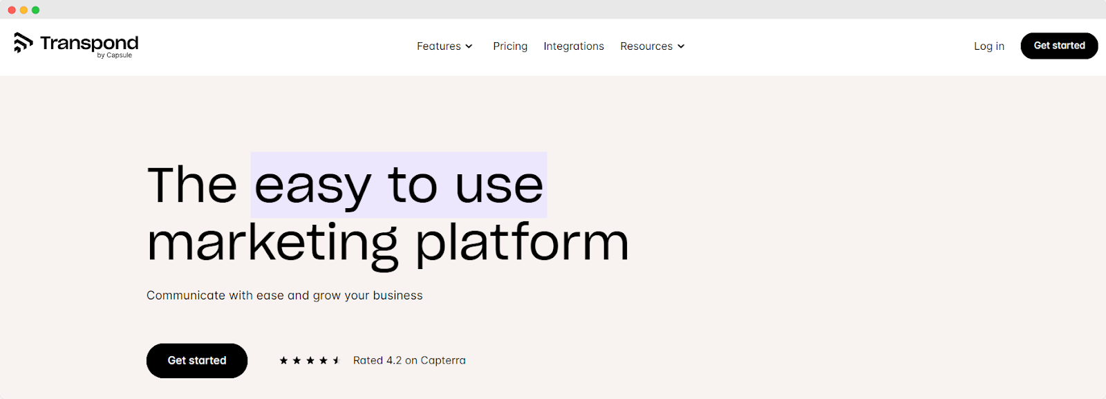 Transpond homepage
