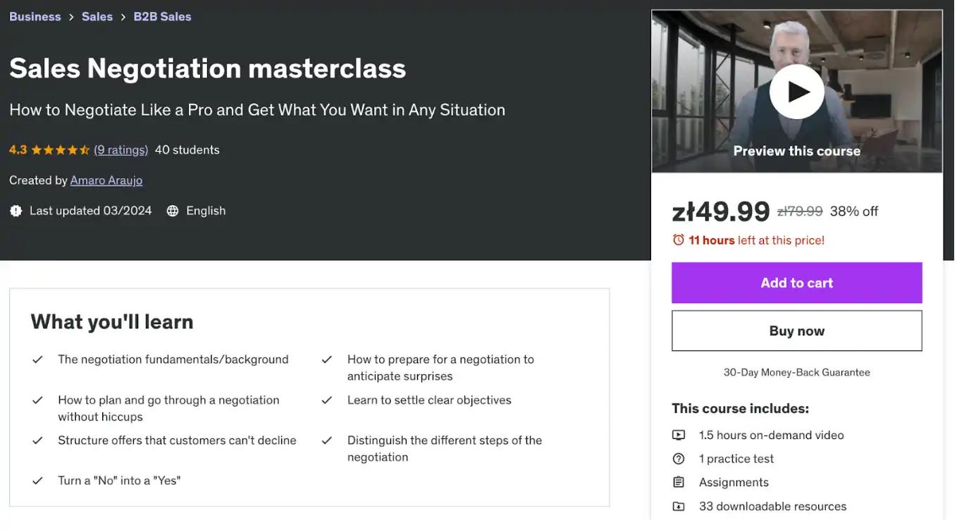 sales negotiation training
