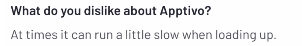 Apptivo is slow when loading up 