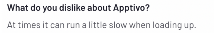 Apptivo is slow when loading up