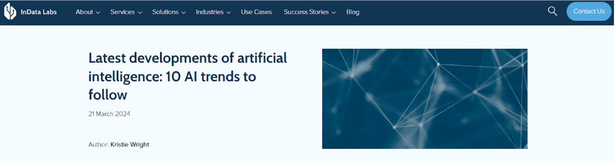 InData Labs industry updates