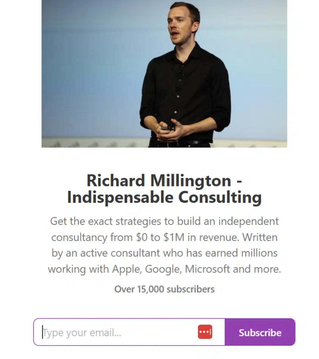 Richard Millington speaking on a stage.