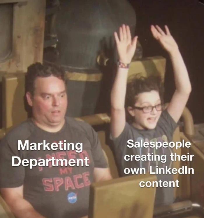 marketing department and salespeople