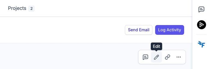 edit icon for logged activity in capsule