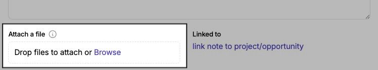 Option for attaching a file