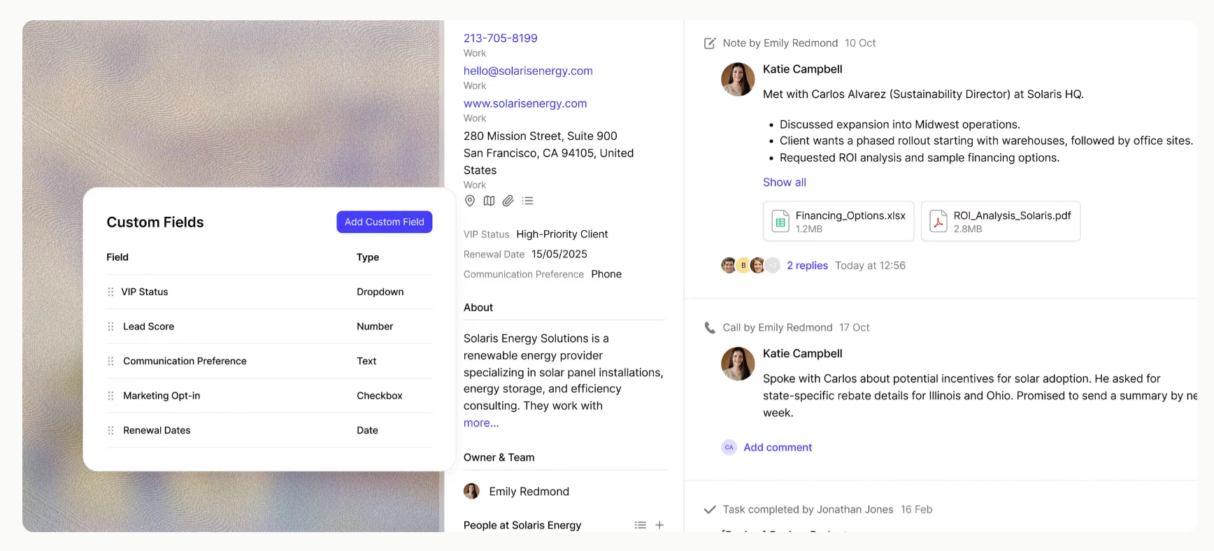 capsulecrm layout