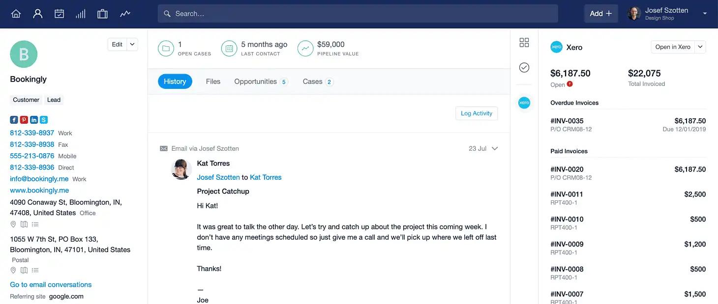 Capsule CRM Xero integration