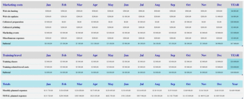 Business expenses template