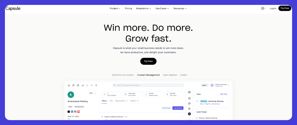 Capsule website.