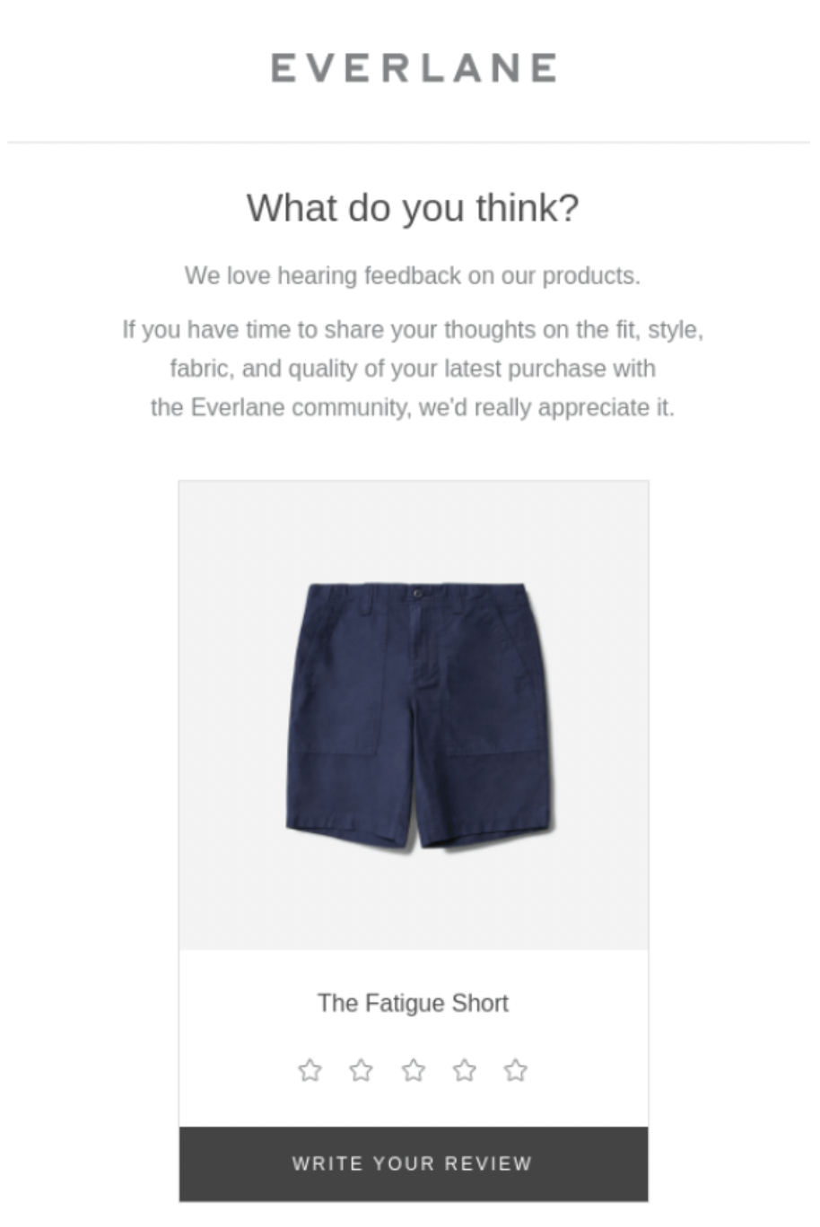Feedback email