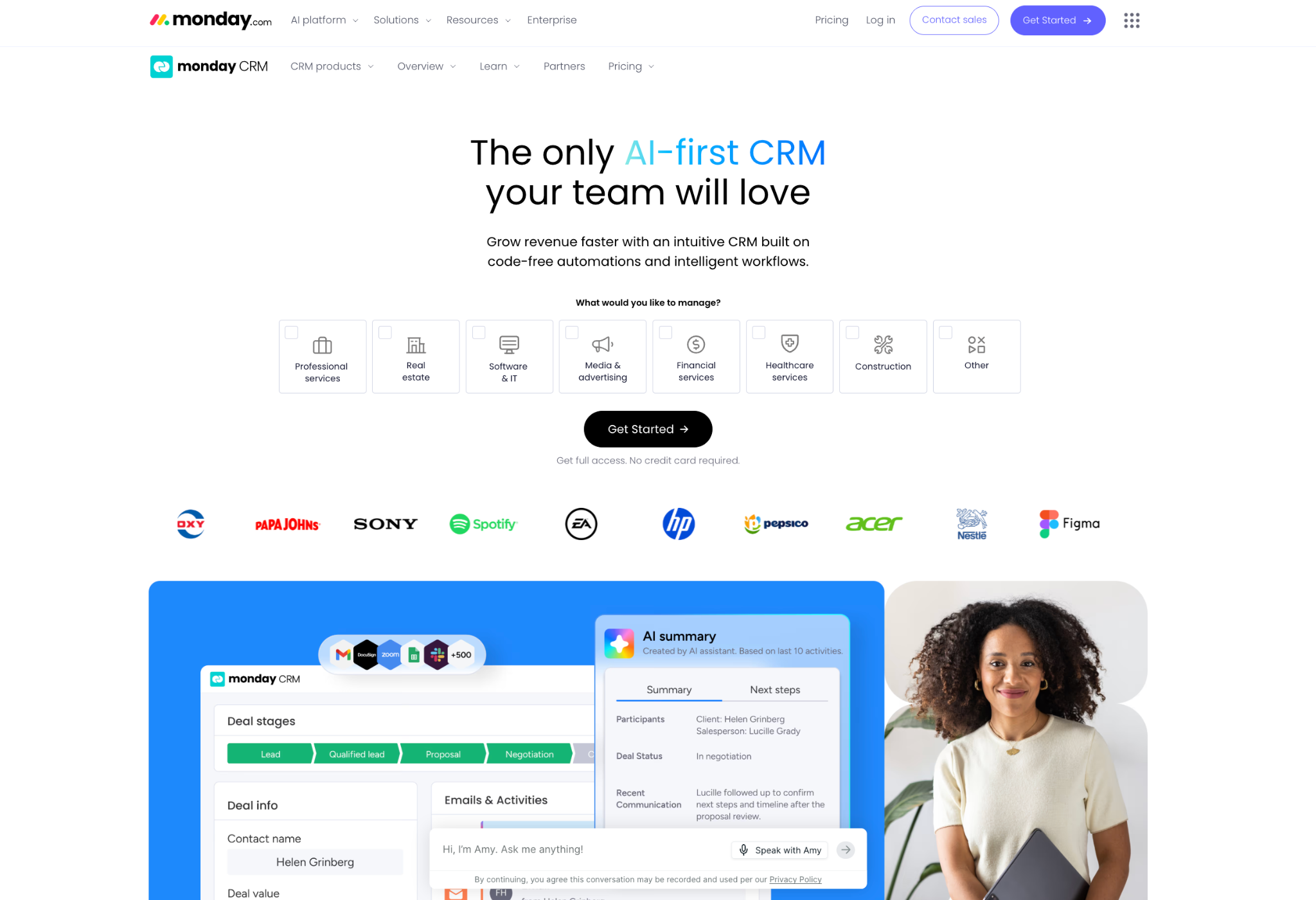 monday.com CRM website 