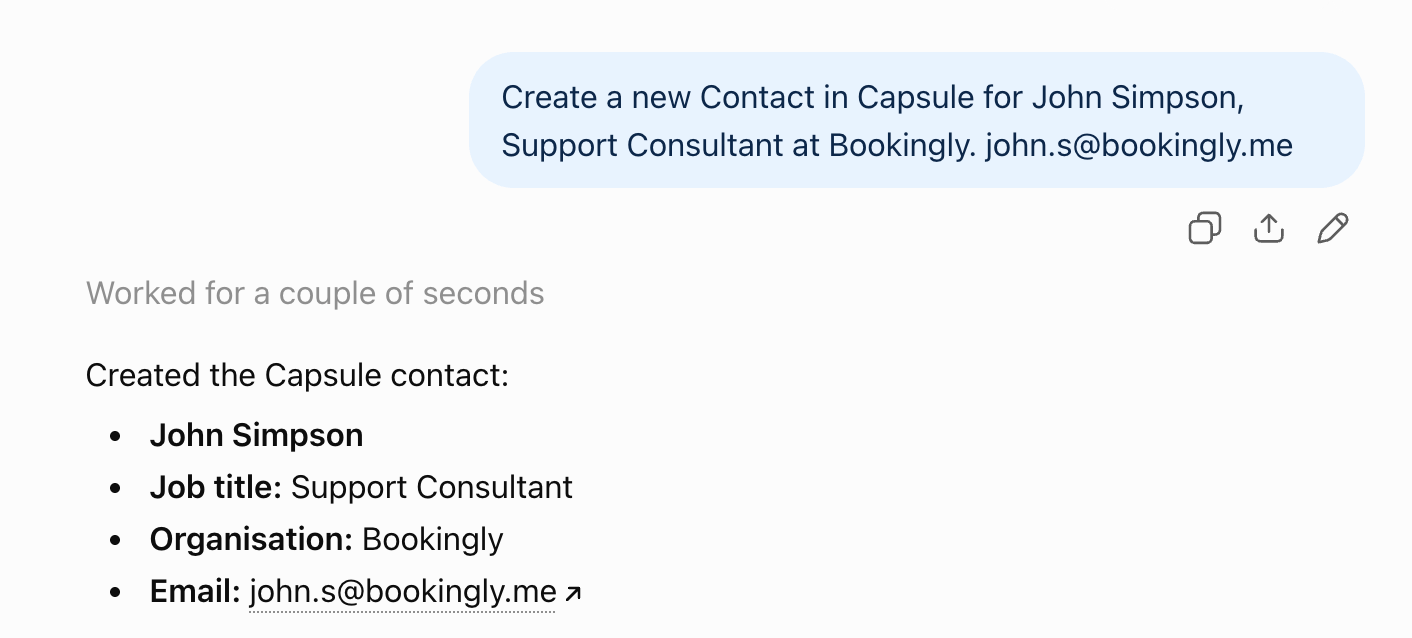 example chatgpt request to create contact in capsule
