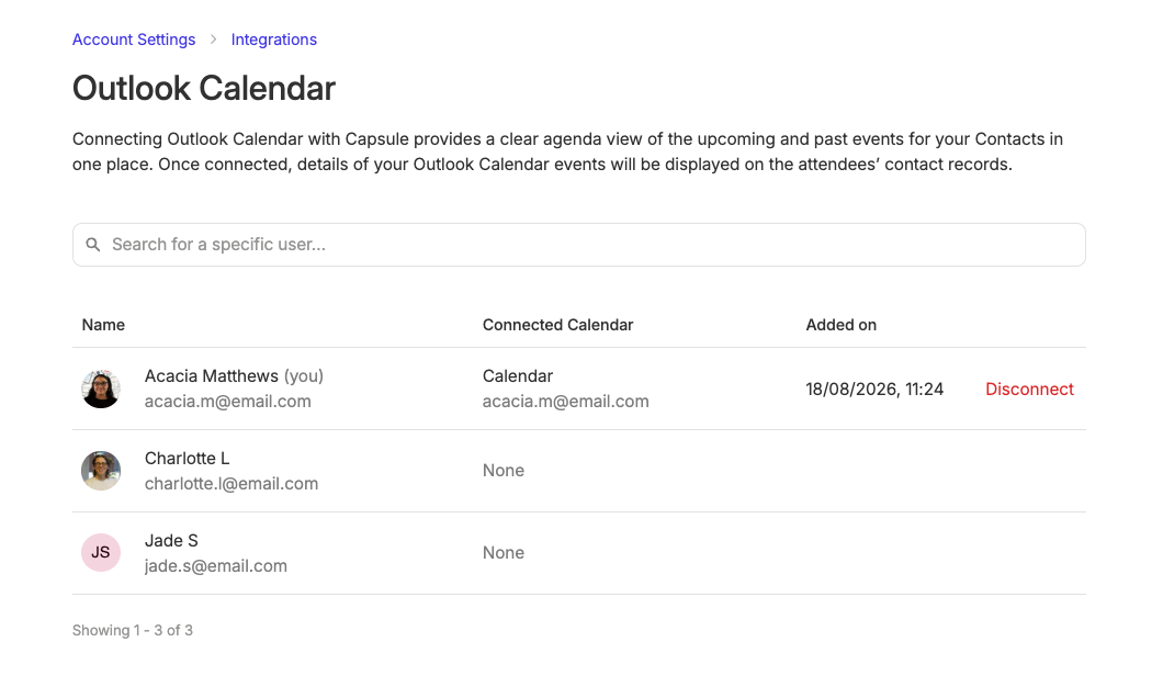 Descripción general de los calendarios conectados