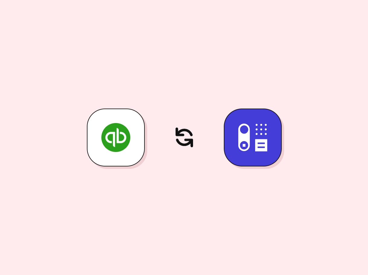 a qb and a switch icon on a pink background