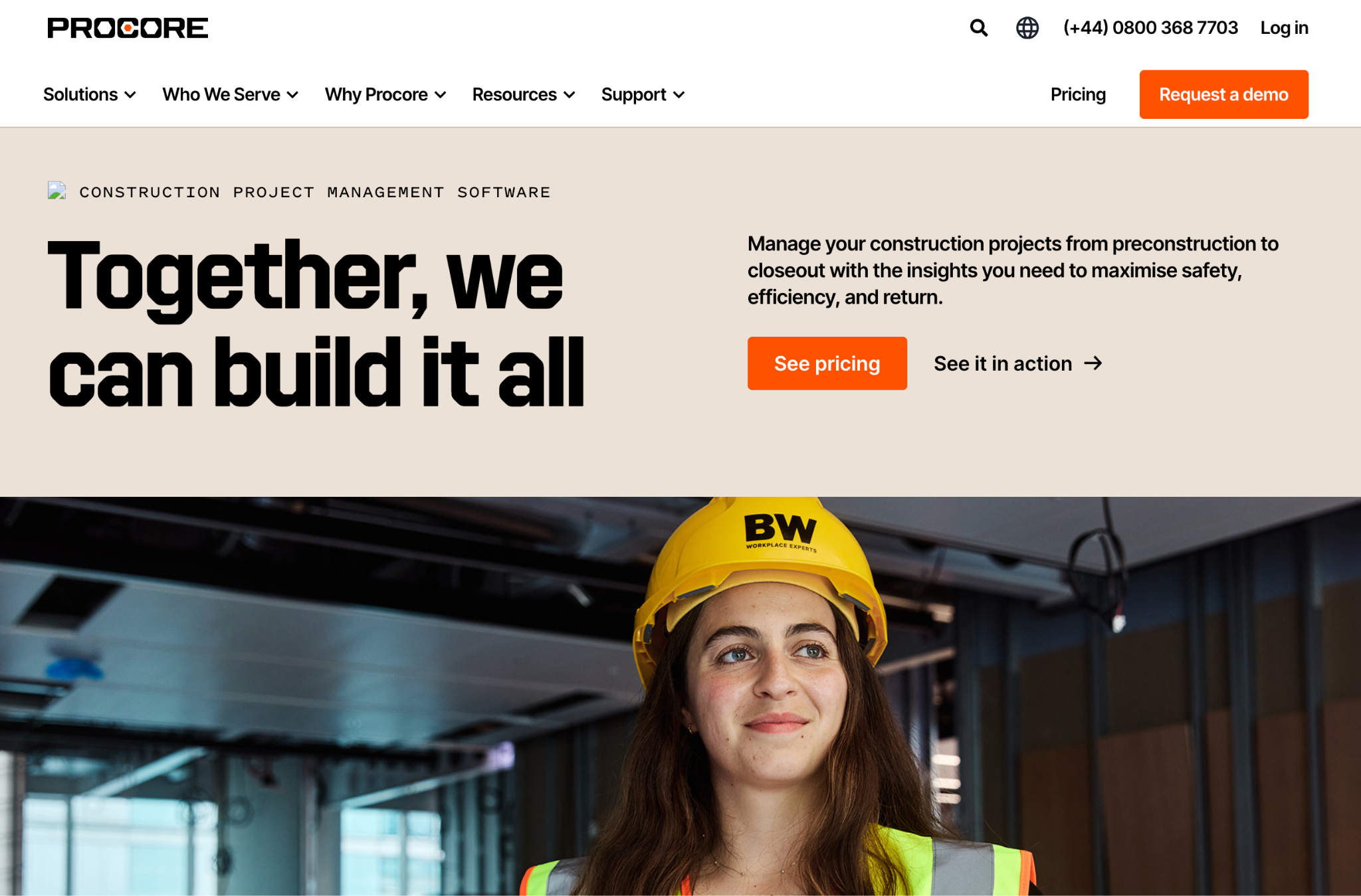 procore homepage