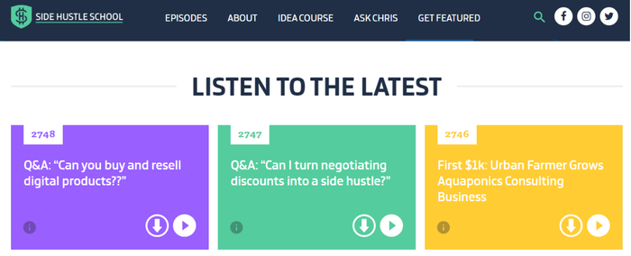 side hustle school podcast