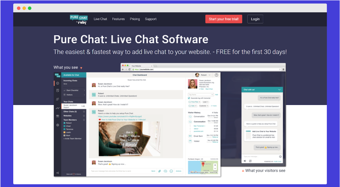 Pure chat screenshot