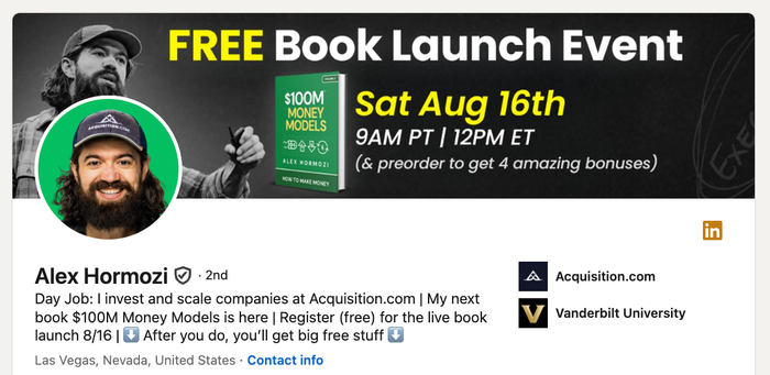 an advertisement for a free book launch event