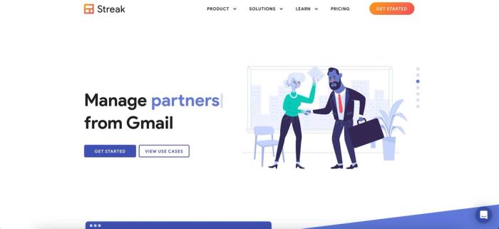 Streak CRM website.
