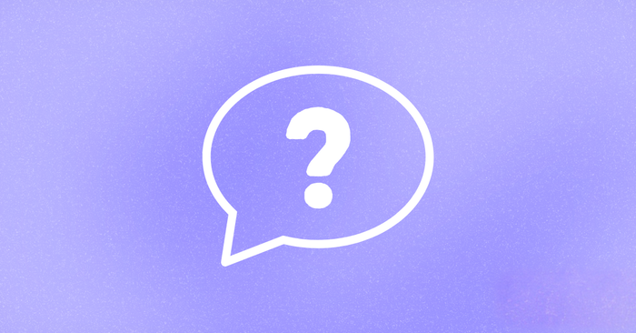 Illustration shows speech bubble containing a question mark to demonstrate the FAQs