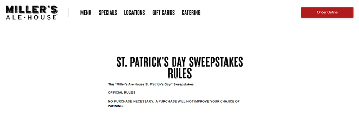 St patricks sweep stakes