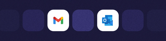 Gmail and Outlook logos