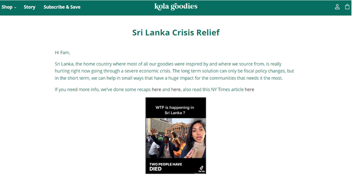 Koal Goodies charity work blog