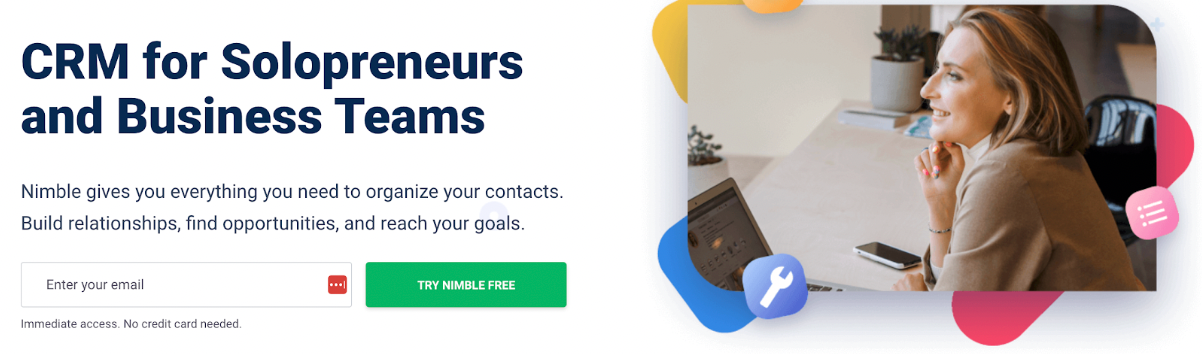 Nimble homepage