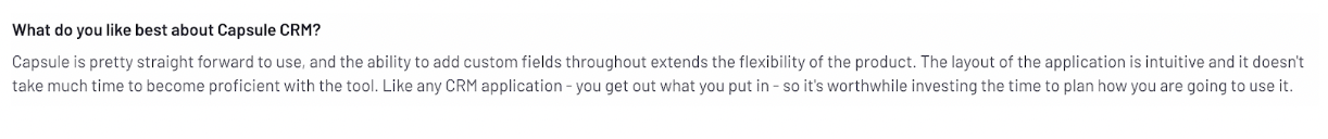 Review about Capsule explaining its ease of use