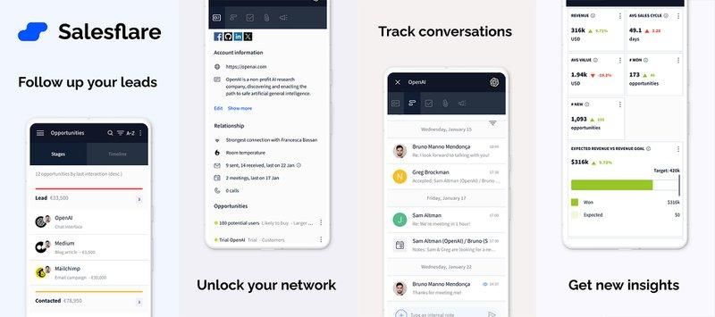 Salesflare mobile app.