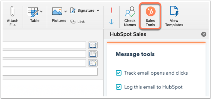 A screenshot inside Outlook shows the HubSpot integration