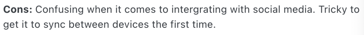 Nimble cons : confusing when it comes to integrating with social media tricky to get it to sync between devices the first time