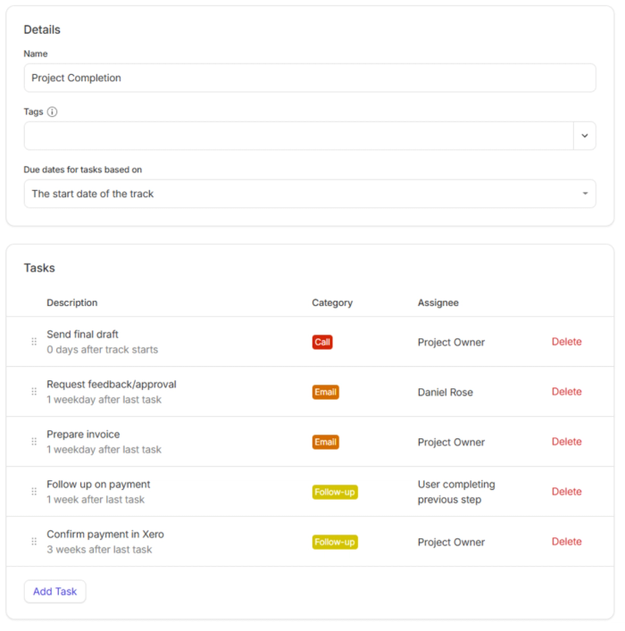 Capsule task templates