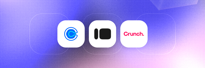 a decorative image shows three new integrations available to capsule users including calendly, typeform and crunch