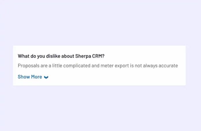 CRM Sherpa comments