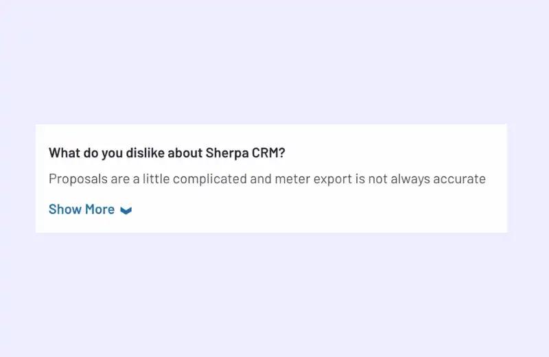 CRM Sherpa comments