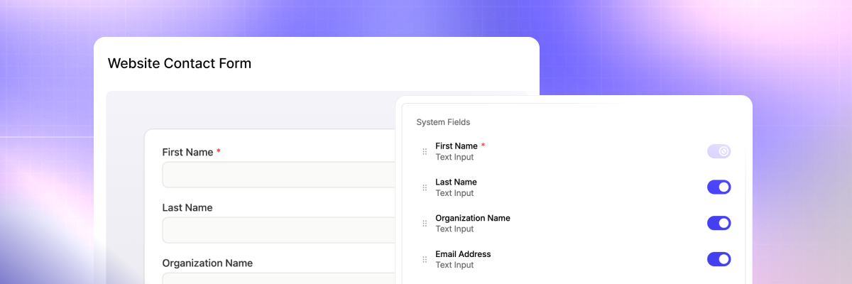 Crea fácilmente formularios para tu sitio web para ayudar a los usuarios y posibles compradores a registrar su interés o solicitar soporte