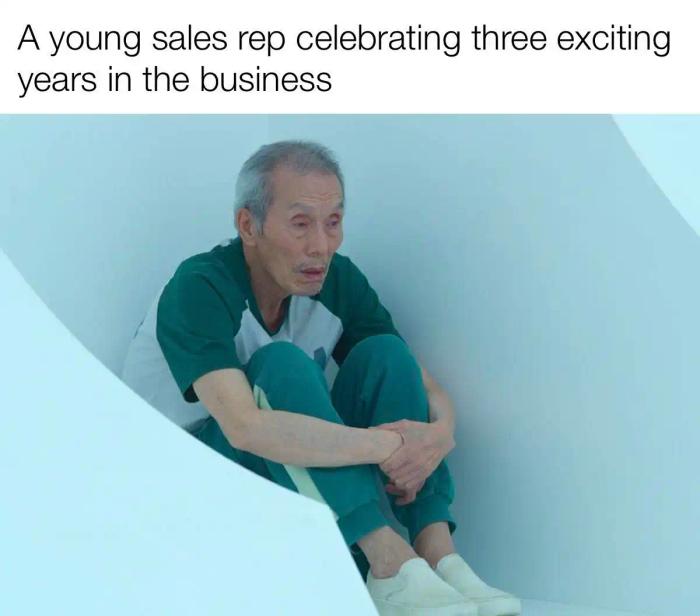 young sales rep meme