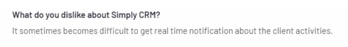 simply review about how difficult it is to get real-time notifications about client activity