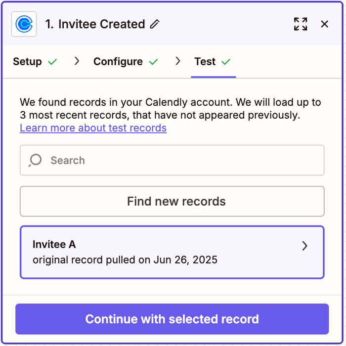 Convidado criou etapa com registro de teste destacado