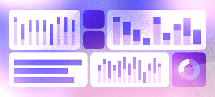 decorative image shows different graph types representing the advanced reporting dashboards in capsule crm