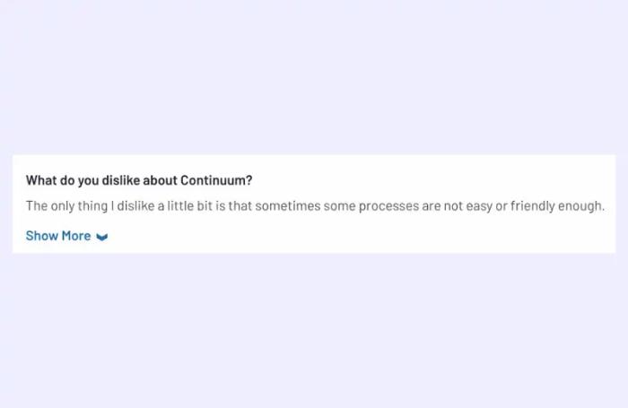 Continuum CRM reviews