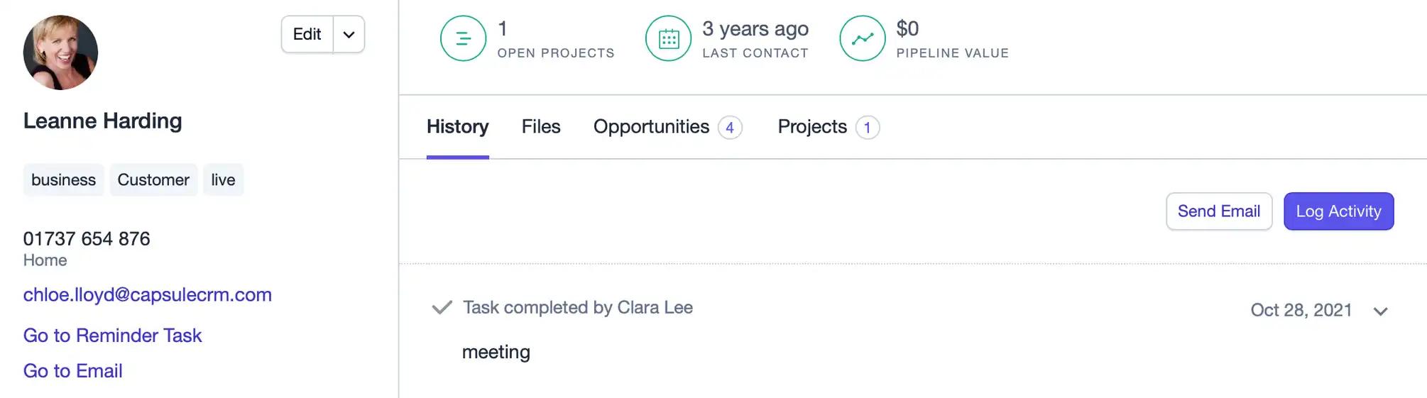 a screenshot of a person 's profile on a website .