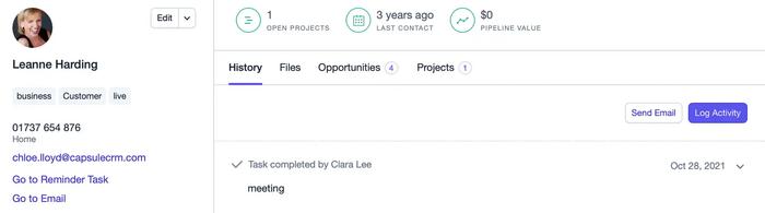 a screenshot of a person 's profile on a website .