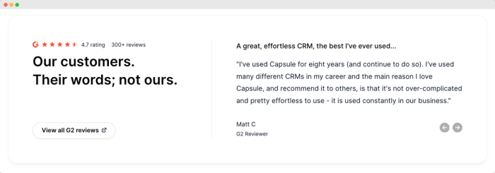 Capsule's reviews.